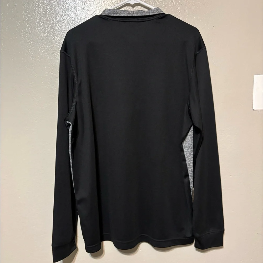 adidas Golf Gray & Black Lightweight long sleeve Quarter-Zip Pullover size L